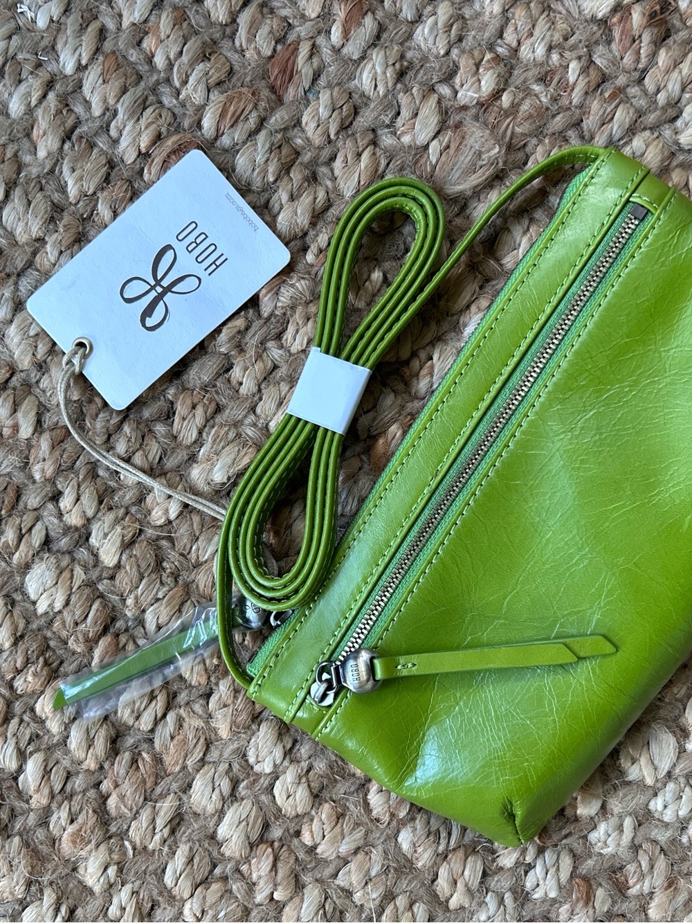 HOBO Lime Green Leather Crossbody Bag